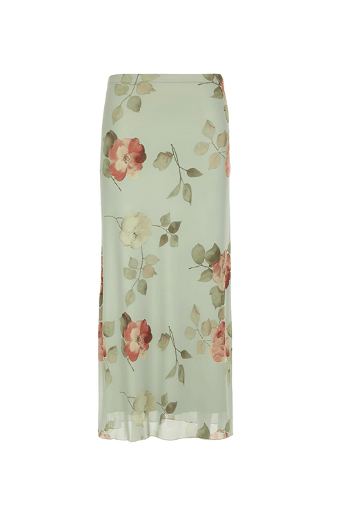 Willow Rose Satin Skirt