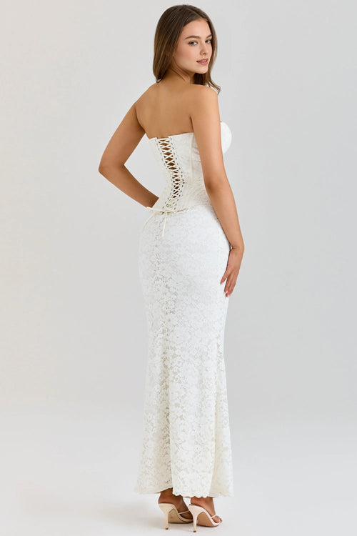 Roszalin Lace Corset Maxi Dress