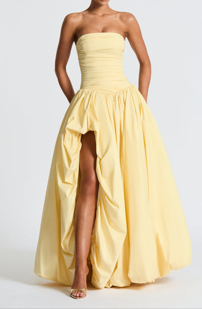 Florencia Maxi Dress-Lemon