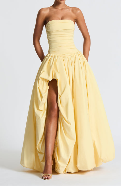 Florencia Maxi Dress-Lemon