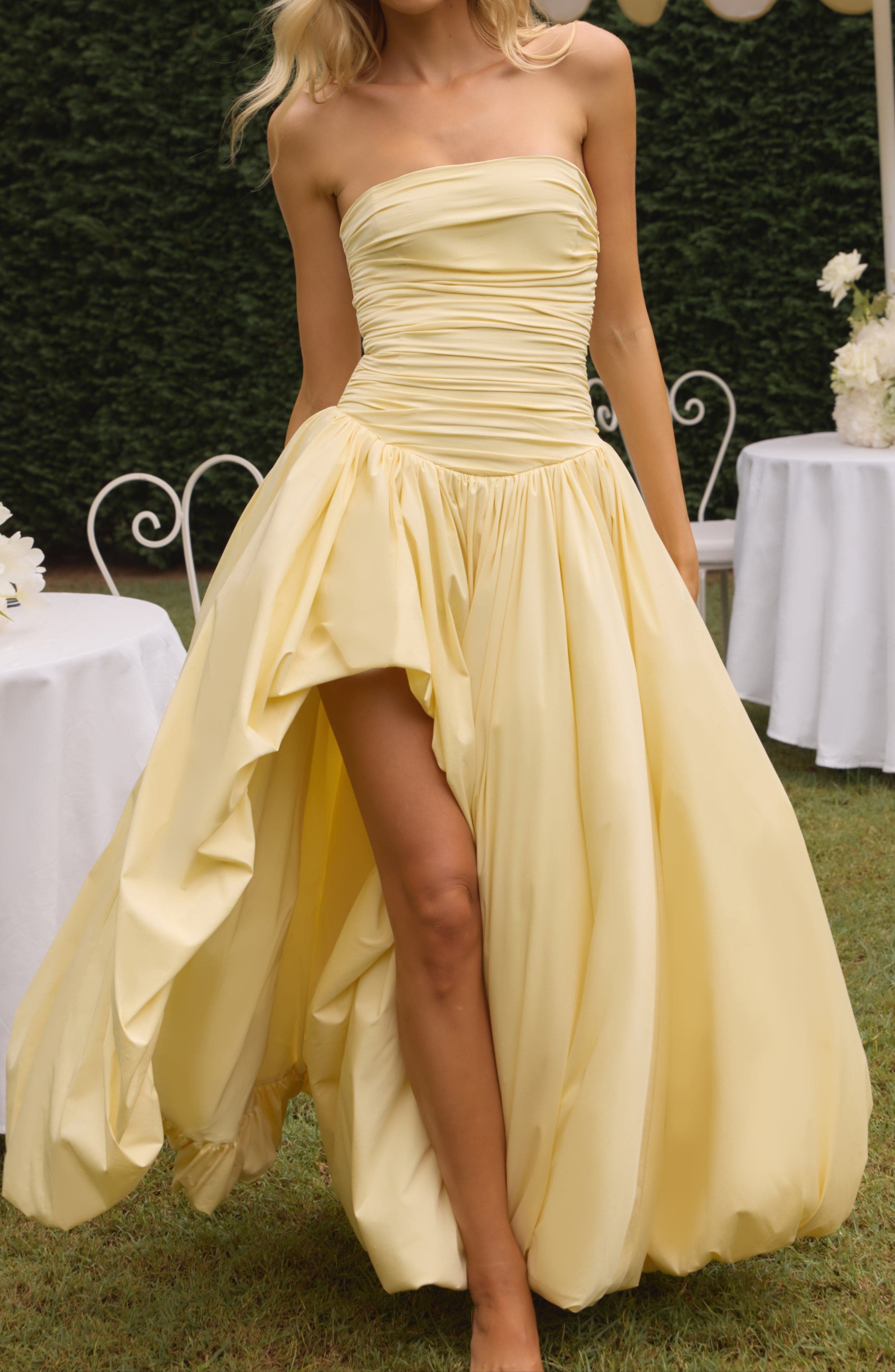 Florencia Maxi Dress-Lemon