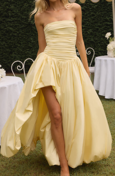 Florencia Maxi Dress-Lemon