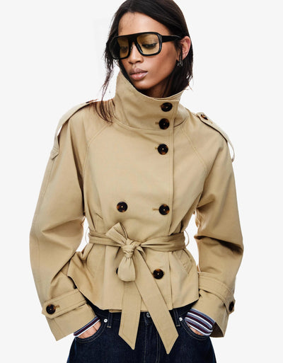 The Brookvale High Neck Short Trench