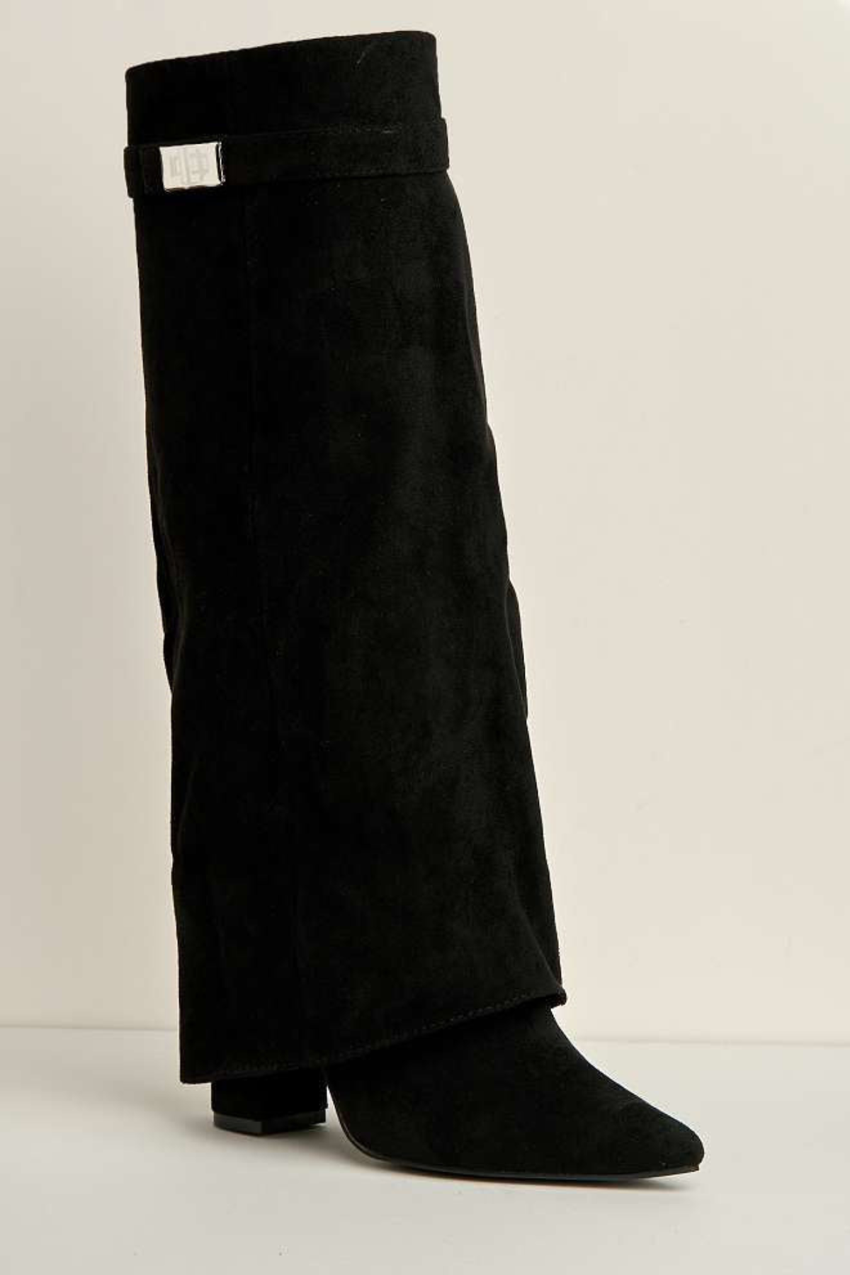 Marcelline Faux Suede Fold Over Boots